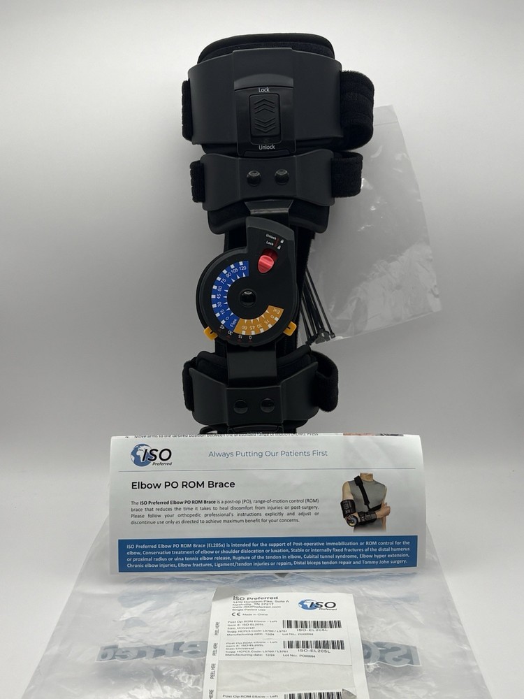 ISO Preferred – Post Op ROM Elbow For Left Arm, Universal Size – (ISO-EL205L)