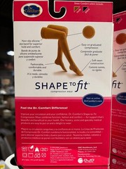 Shape to Fit 15-20mmHg Sheer Thigh High Compression Stocking w/ stay up dots