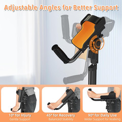 Adjustable Forearm Crutches for Adults–10-Level Height Ergonomic Arm Crutches, A