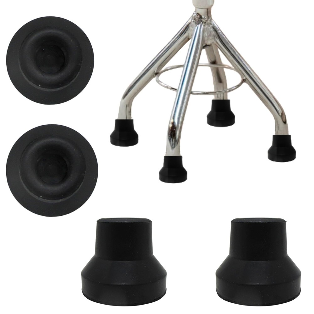 4 Pack 1/2 Inch Heavy Duty Quad Cane Tips Rubber Replacement Tips for Walkers