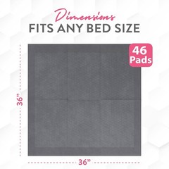Inspire Extra Large Super Absorbent Chronic Bed Pads-36″x36″ 46 COUNT