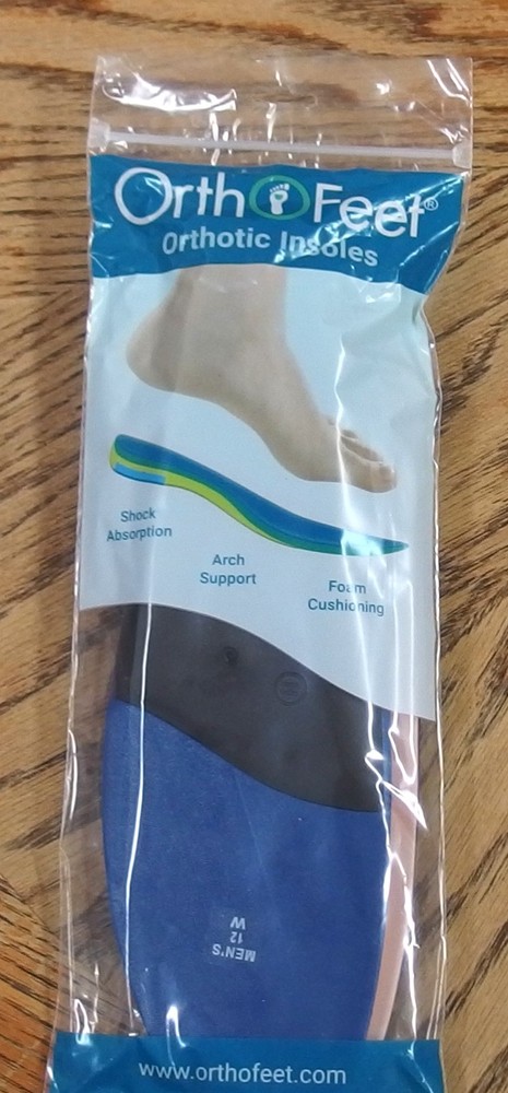 Orthofeet Mens Thermofit Orthotic Foam Cushion Arch Support Insoles Size 12W NIP