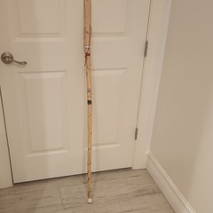 Handcrafted Wooden Walking Stick Cane , Painted Bands