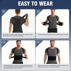 Men Women Posture Corrector Pain Relief Support Full Back Shoulder Brace Belt