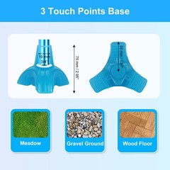 Tripod Walking Cane Tip, Glow in The Dark, Non-Slip Rubber Base, Fits Most 3/…