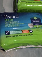 Prevail Per-Fit Daily Underwear Pull On Unisex SMALL PF511- 4 Bags 80 Total