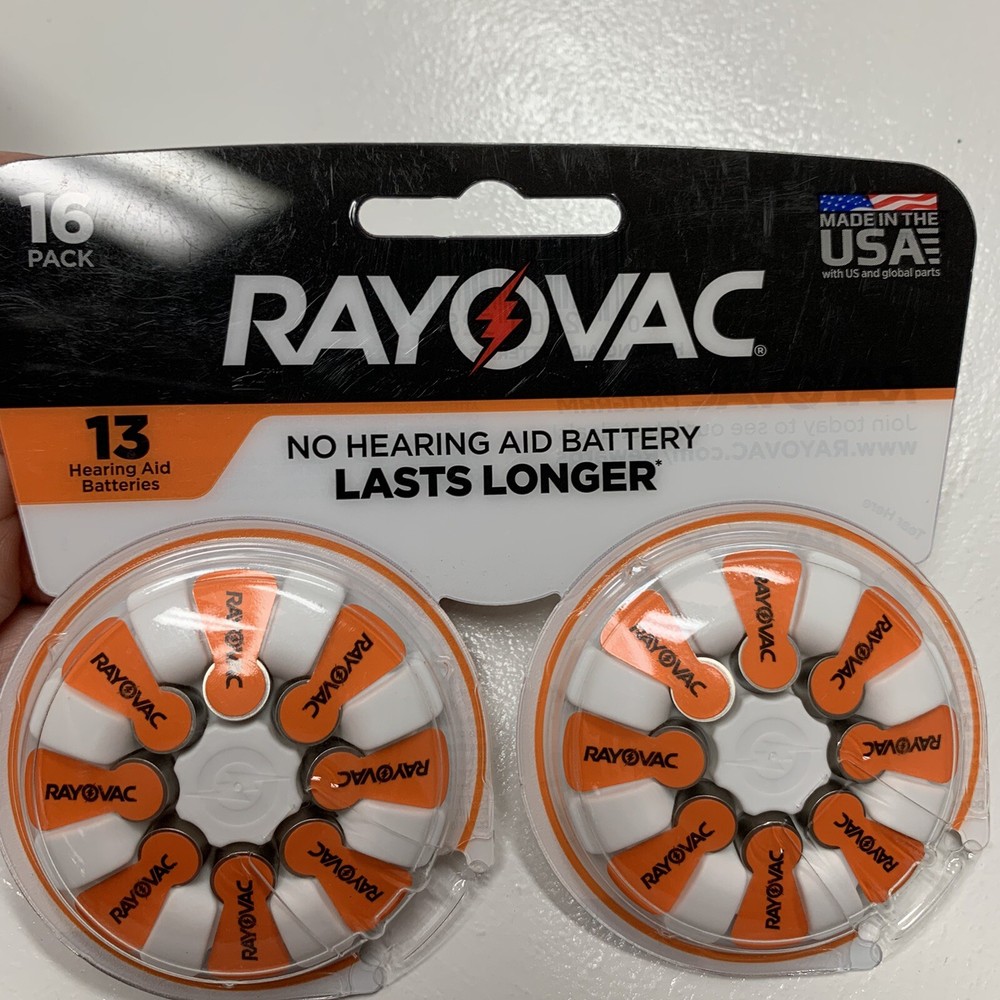 Rayovac Hearing Aid Batteries Size 13 for Advanced Hearing Aid Devices 16 Count