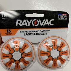 Rayovac Hearing Aid Batteries Size 13 for Advanced Hearing Aid Devices 16 Count