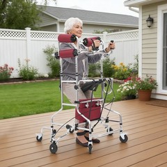 Female Rolling Walker for Elderly, Adjustable Height 8 Wheels Mobility Aid 220lb
