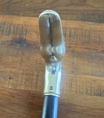 Antique Brass Heavy Duck Head Cane, Walking Stick Black With Stainless Tip 35”