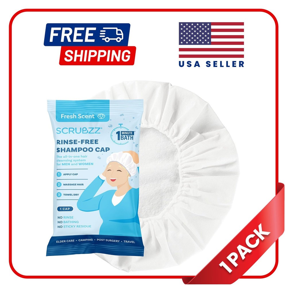 Scrubzz No Rinse Shampoo Caps – 1 Count, Fresh Scent