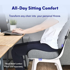 Pressure Relief Seat Cushion Extra-Dense Memory Foam Car Pad for Sciatica