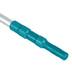 14 ft Aluminum Telescopic Pool Pole in Silver & Teal – 2.4 lbs. – 2 Piece