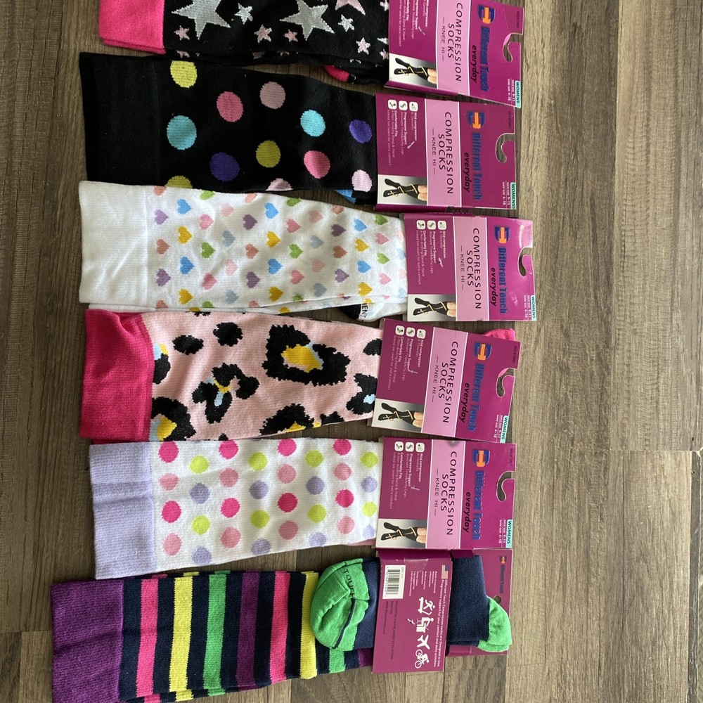 Different Touch Compression Socks – Therapeutic Performance Knee Hi 6pairs/ai