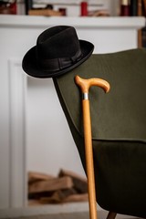 Dr. Watson – Handcrafted Wooden Walking Stick, Walking Cane with Derby Handle