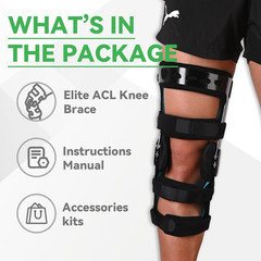 Adjustable Hinged Knee Brace for ACL MCL PCL Sports Injuries – XL Left