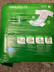 FitRight OptiFit Adult Briefs wTabs, Ultra Absorbent, Large, 39 Count 44-56 in