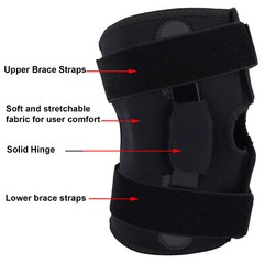 Hinged Knee Brace for Men Women Support Swollen ACL with Pro Wrist Wraps Pair