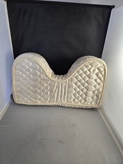 Inventos Corp Lumbar Back Support Beige Quilted Cushion Travel Orthopedic Pillow