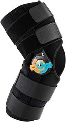 Hinged Knee Brace with Side Stabilizers ROM Support Adjustable S