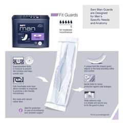 Seni Man Active Guards, for Men, Heavy Absorbency, 3 x 1 x 2 in, 10 ct