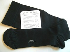 Ames Walker Style 111 Over-the-Calf Cotton Compression Socks 20-30mmHG Size LG