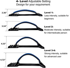 Back Stretcher for Lower Back Pain Relief, 4 Level Adjustable Lumbar Cracker Boa