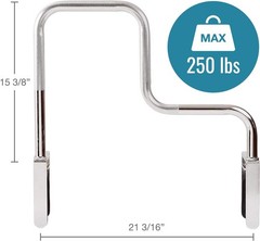 Chrome Plated Adjustable Grab Bars Bathtub & Showers Seniors Rust-Resistant