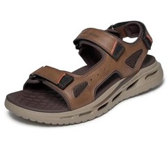 mens 3 Strap Open Toe River Sandal 12 Brn