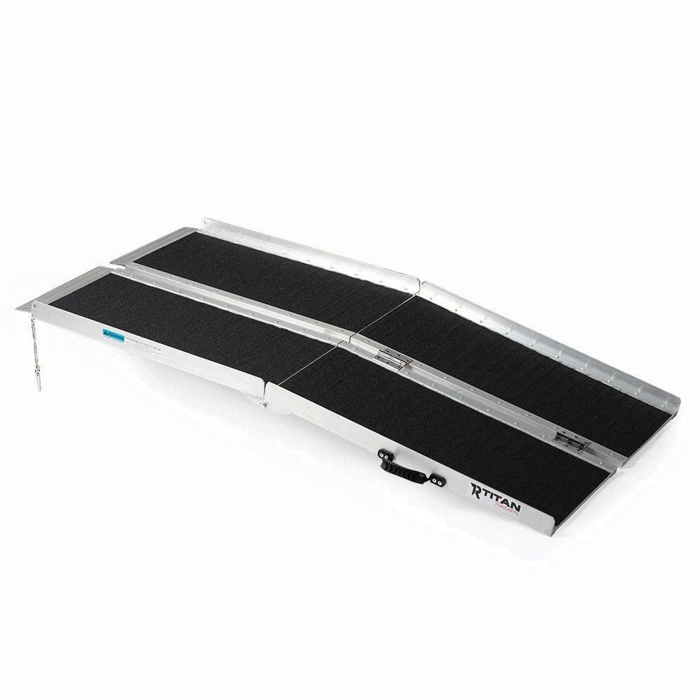 Titan Ramps 5ft Multi-Fold Aluminum Wheelchair Ramp 600 lb Capacity 29in Wide