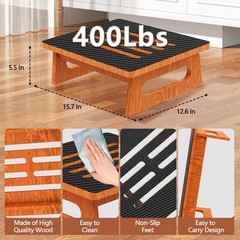 5.5″ Height One Step Stool for Adult & Toddler, 400 Lbs Heavy Duty Platform w…