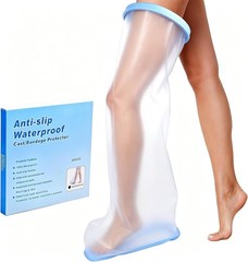 Durable TPU Shower Foot Protector – Extra Large Leg Cast Cover for Comfort