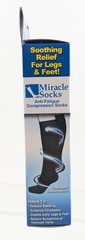 Miracle Socks Compression Socks Unisex Small Medium Anti-Fatigue Black (AC-2458)
