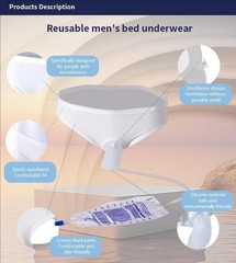 Mens Incontinence Protective Briefs Includes 3 Urine Bags for Reliable X-Small