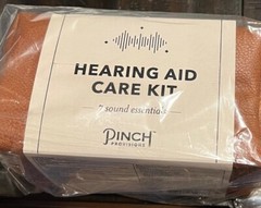 Pinch Provisions – Cognac Vegan Leather Hearing Aid Kit – Brown – BRAND NEW