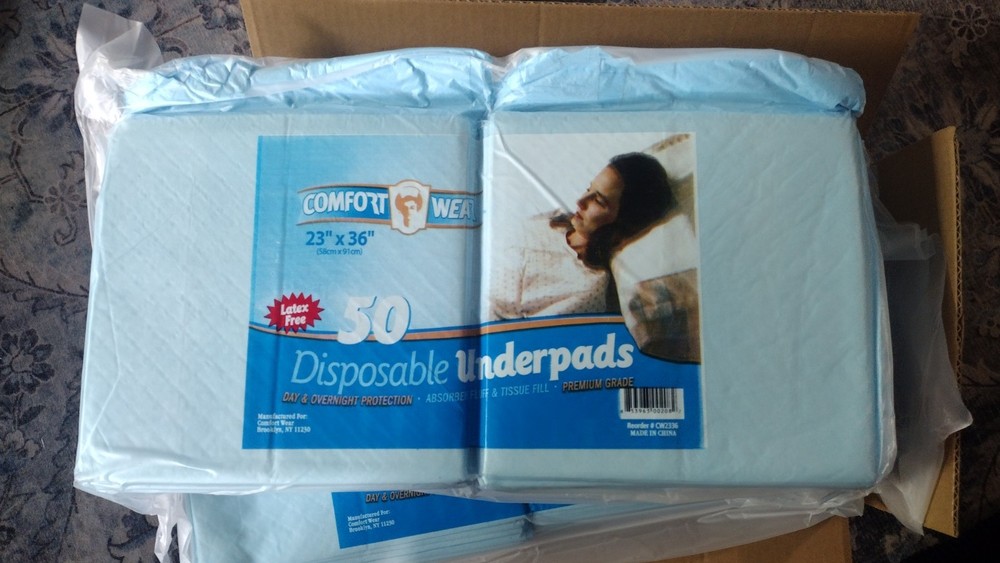 Comfort Wear Disposable Underpads 23″ X 36″ 50 count Premium Grade