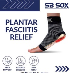 SB Sox Plantar Fasciitis Compression socks for Men & Women Arch Support S M L