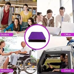 Gel Seat Cushion Set for Long Sitting Double Thick Office Desk Home Wheelchair
