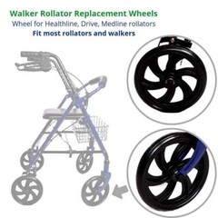Wheels for Walker Rollator Medline Drive Wheel Replacement Indoor Outdoor New