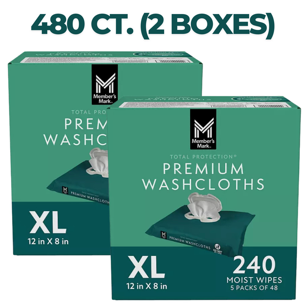 Member’s Mark Adult Washcloths (2 boxes, 480 ct.) FREE Shipping