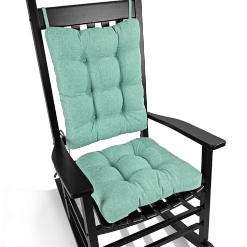 Chair Cushion Set for Rocking Chair, Back Pillow & Seat Cushion Light Green
