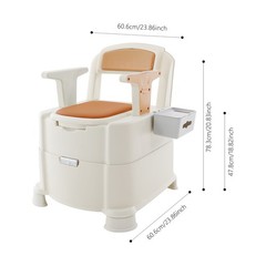 220lbs Capacity Portable Elderly Toilet, Bedside Commode, Disabled Commode Chair