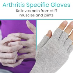 1 Pair Bamboo Gloves Compression Arthritis Glove Wrist Support Joint Pain Relief