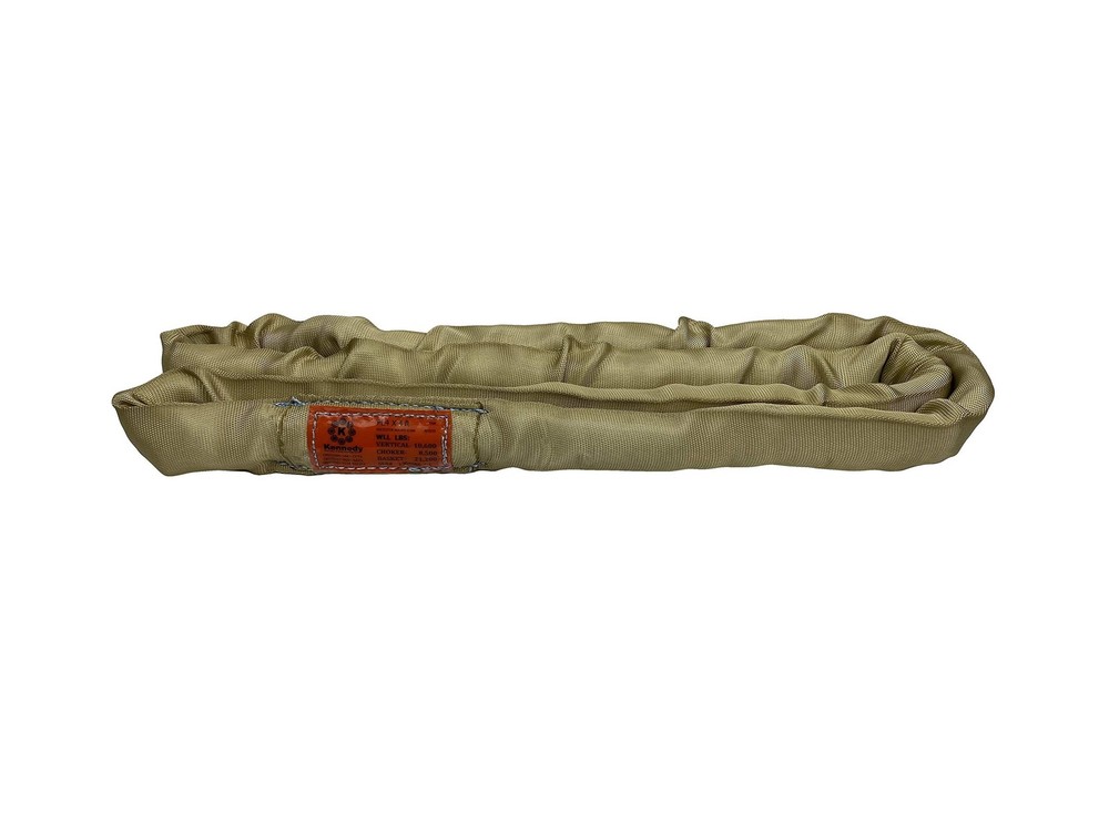 Power Lift PL4x45′ Tan Polyester Round Sling (10,600 lb. Vertical Capacity)| …