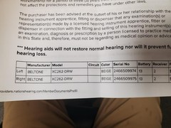 Beltone Hearing Aids New XC262-DRW Left & Right