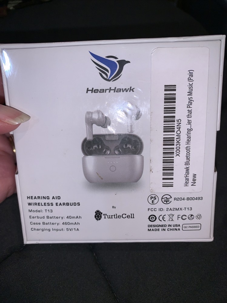 HearHawk Wireless Bluetooth Earbuds Hearing Aids Over Counter Sound Amplifier