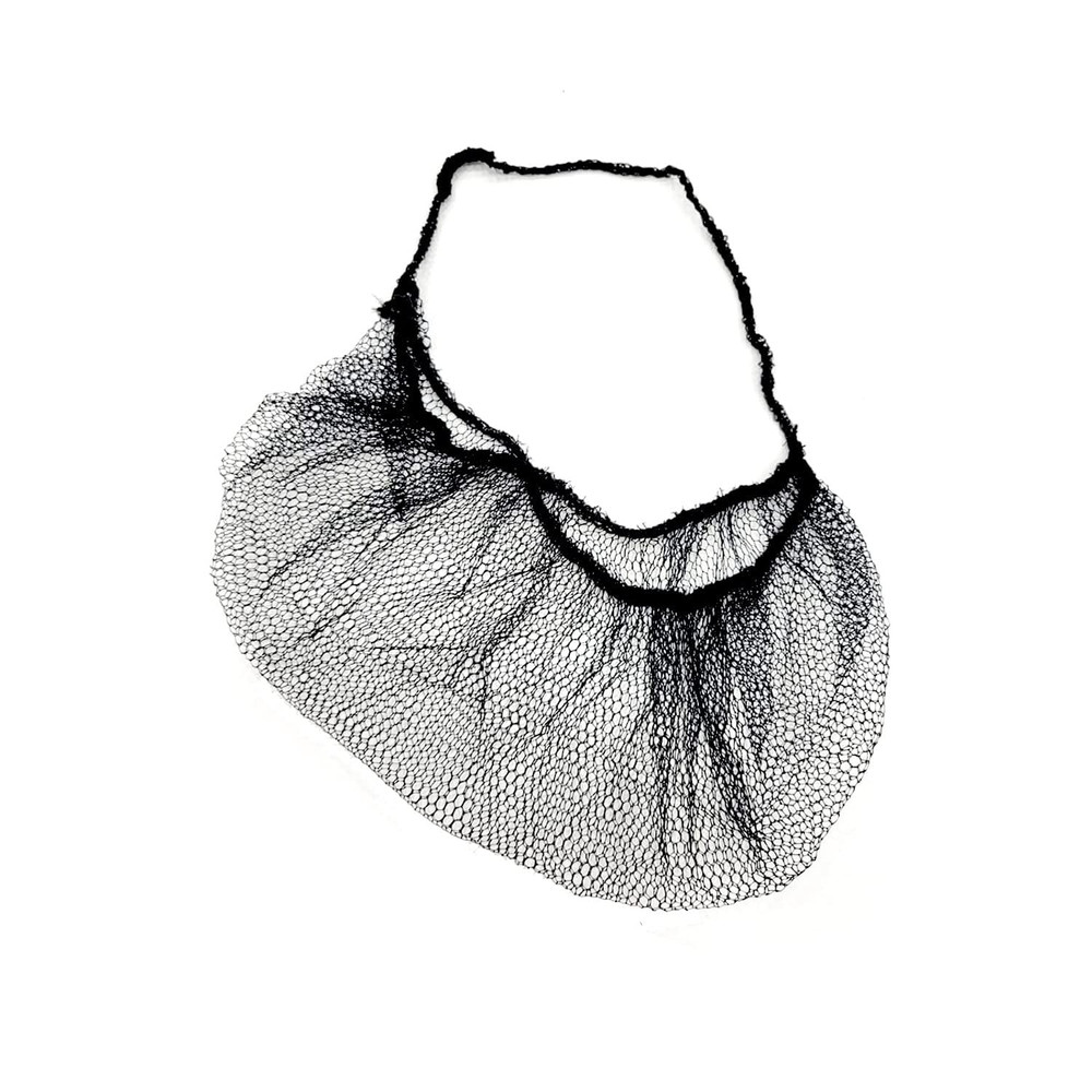 Disposable Honeycomb Nylon Beard Nets | Breathable, Durable | 100 Count [BLACK |