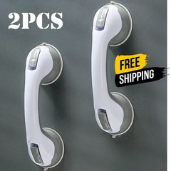 2PCS Suction Cup Shower Grab Bars – Bathroom Safety Support Handle