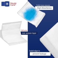 Heavy Leakage Protection: Surgical-Grade 8×10 ABD Pads, 24-Pack for Post Op Care