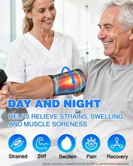 LISEPWU Bicep Tendonitis Brace for Pain Relief, (1Pair) Small, Gray